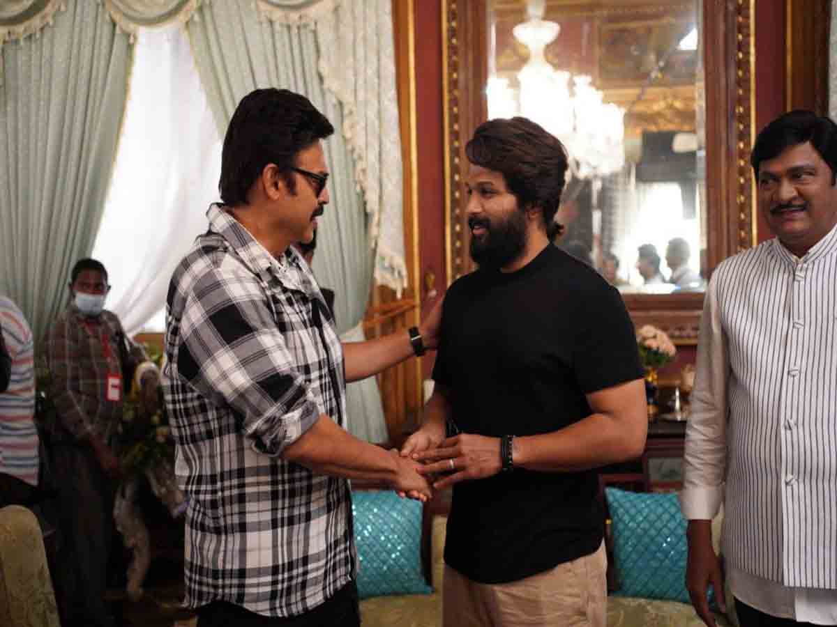 Allu Arjun: ఎఫ్‌3 సెట్‌లో ప్ర‌త్య‌క్ష‌మైన అల్లు అర్జున్.. ఫొటోలు వైర‌ల్‌