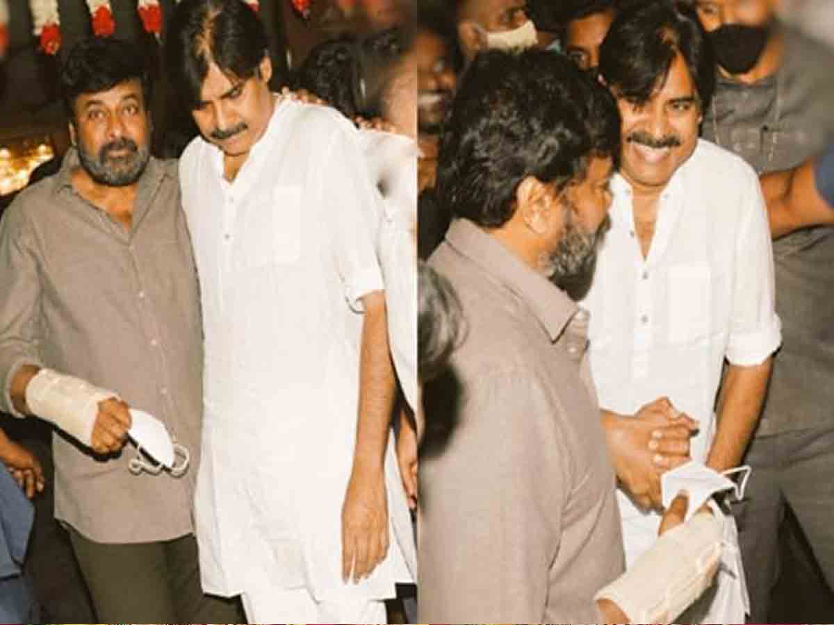 Chiranjeevi: పెళ్లిలో క‌లిసిన‌ ప‌వ‌న్‌-చిరు.. చిరున‌వ్వులు చిందిస్తున్న ప‌వ‌ర్ స్టార్