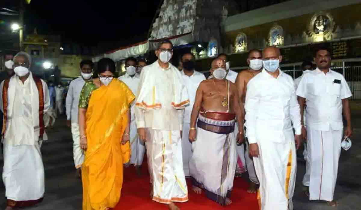 CJI NV Ramana | శ్రీవారి వాహన సేవ కోసం తిరుమల చేరిన సీజేఐ జస్టిస్‌ ఎన్‌.వి.రమణ