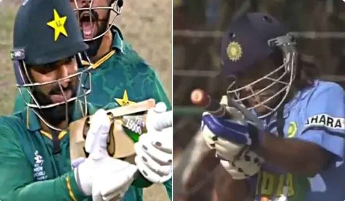 ధోనీ గ‌న్‌షాట్‌ను సెల‌బ్రేట్ చేసుకున్న పాకిస్థాన్ బ్యాట‌ర్