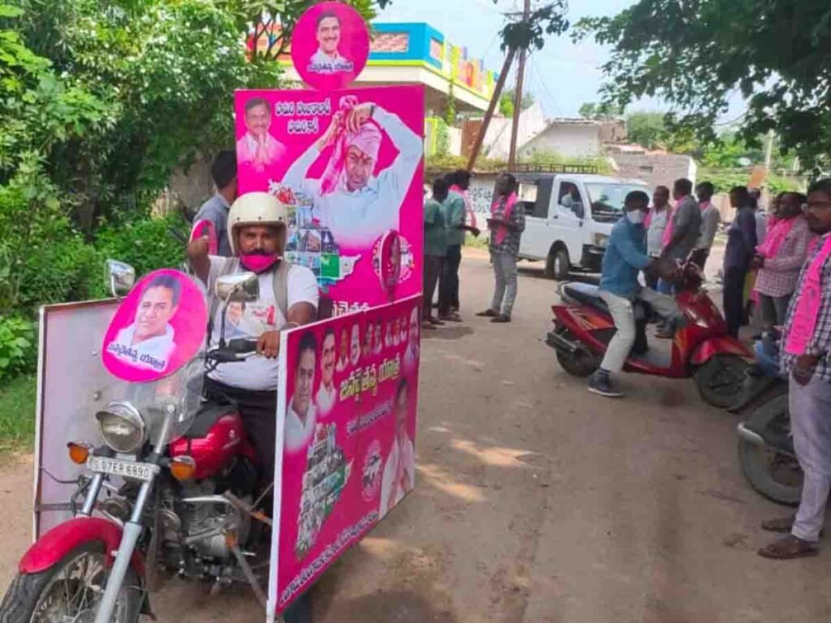 Huzurabad | గెల్లు గెలుపుకోసం బుల్లెట్ బండెక్కి వచ్చేత్తా.. పా అంటున్న దివ్యాంగుడు