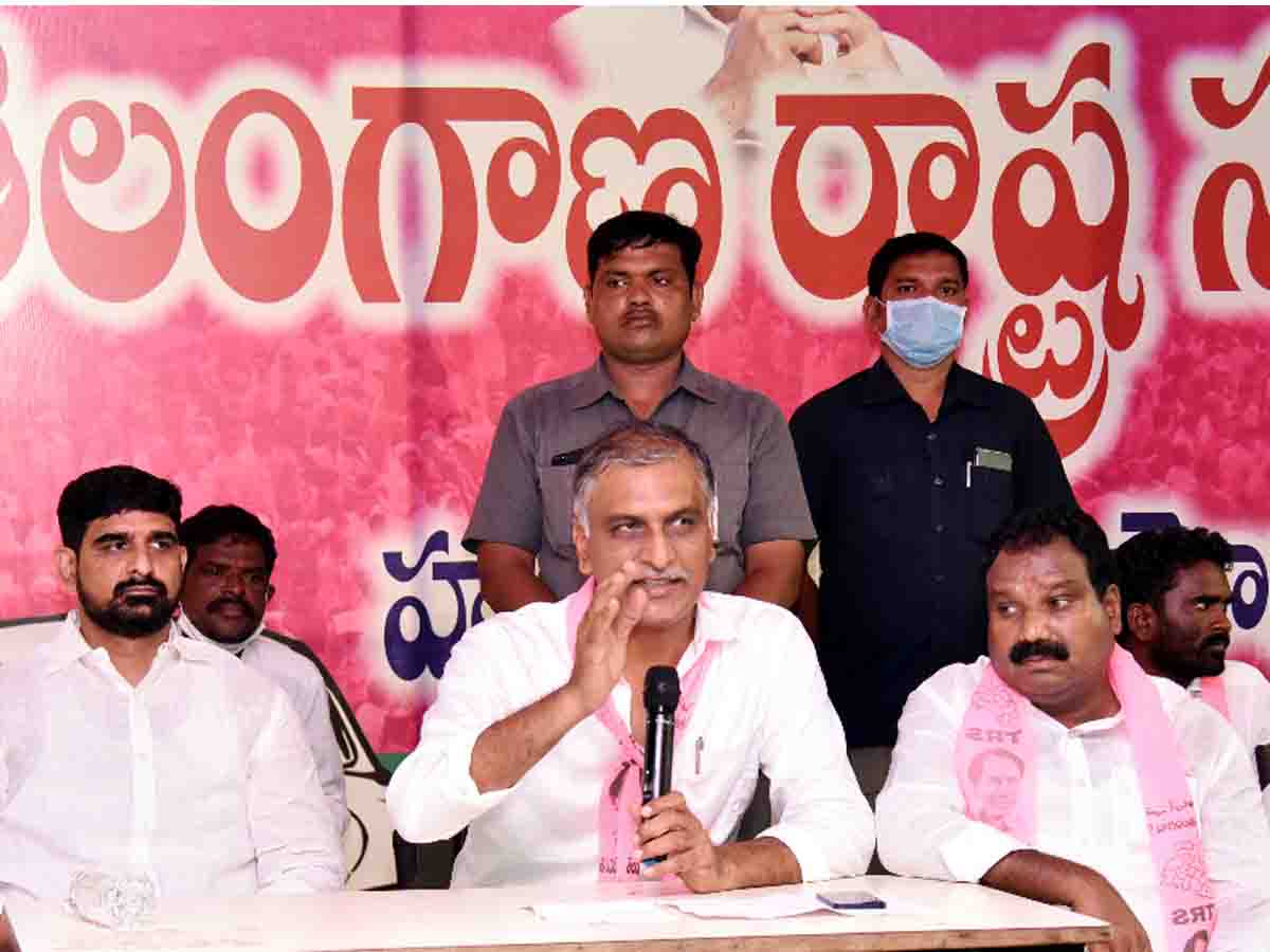 TRS | బీజేపీ నాయ‌కులు మోకాళ్ల యాత్ర చేసినా టీఆర్ఎస్ విజ‌యాన్ని ఆప‌లేరు: మంత్రి హ‌రీశ్‌రావు