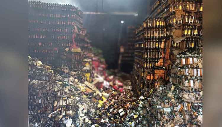 మద్యం డిపోలో భారీ అగ్ని ప్రమాదం