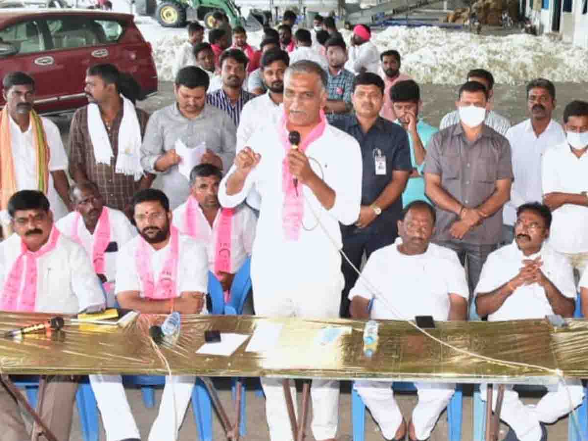 TRS | గెల్లు శ్రీనివాస్‌యాద‌వ్ గెలిస్తేనే హుజూరాబాద్ అభివృద్ధి:  మంత్రి హ‌రీశ్‌రావు