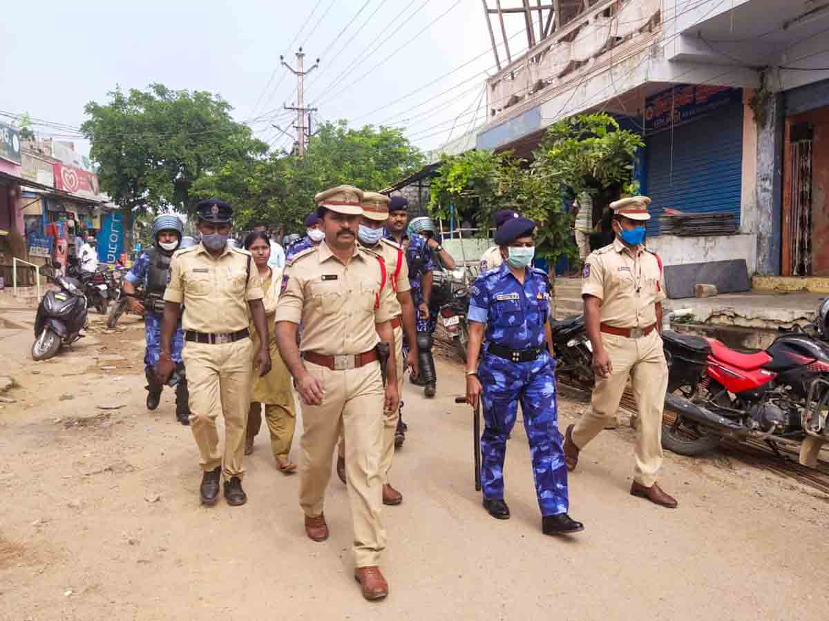 నాగార్జున సాగర్‌లో రాపిడ్ యాక్షన్ ఫోర్స్ కవాతు