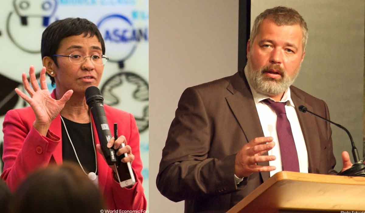 నోబెల్ శాంతి పుర‌స్కారం గెలుచుకున్న మారియా రెస్సా, దిమిత్రి ముర‌టోవ్‌