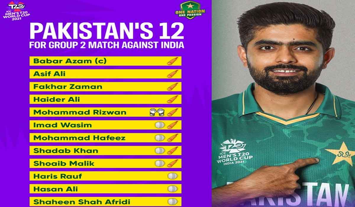 టీ20 వ‌ర‌ల్డ్‌క‌ప్‌.. ఇండియాతో త‌ల‌ప‌డే పాకిస్థాన్ జ‌ట్టు ఇదే