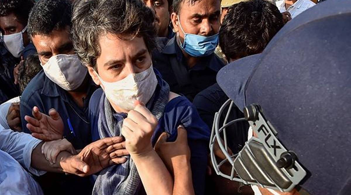 న‌న్ను నెట్టివేస్తూ దౌర్జ‌న్యానికి పాల్ప‌డ్డారు : యూపీ పోలీసుల‌పై ప్రియాంక మండిపాటు!