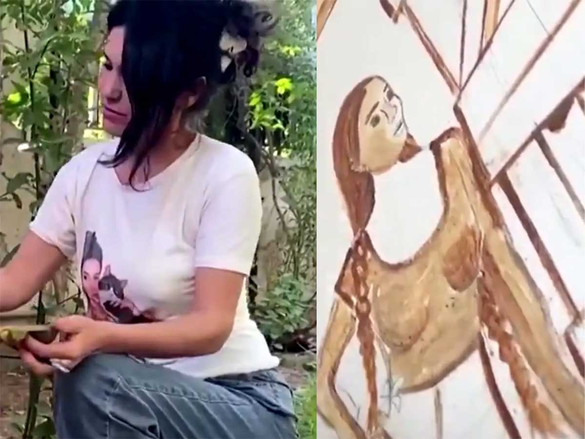 Soil Painting : క‌ల‌ర్స్‌ కొనే స్థోమ‌త లేక మ‌ట్టితో అద్భుత‌మైన‌ పెయింటింగ్‌.. వీడియో