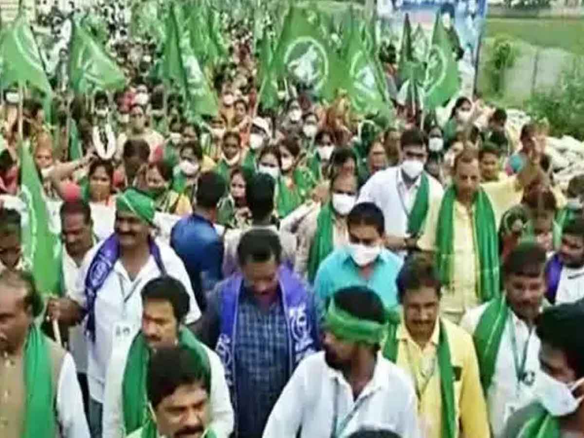 Mahapadayatra : ప్రభంజనంలా కొనసాగుతున్న రైతుల మహా పాదయాత్ర