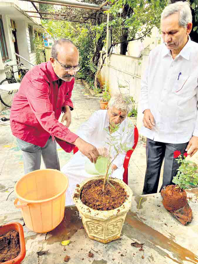 మొక్కలు నాటిన చుక్కా రామయ్య