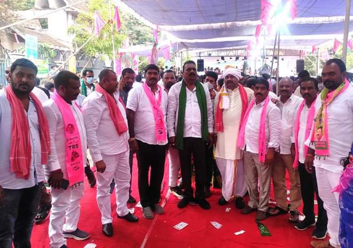 Maha dharna | మహాధర్నాలో పాల్గొన్న రాజేంద్రనగర్‌ టీఆర్‌ఎస్ నాయకులు