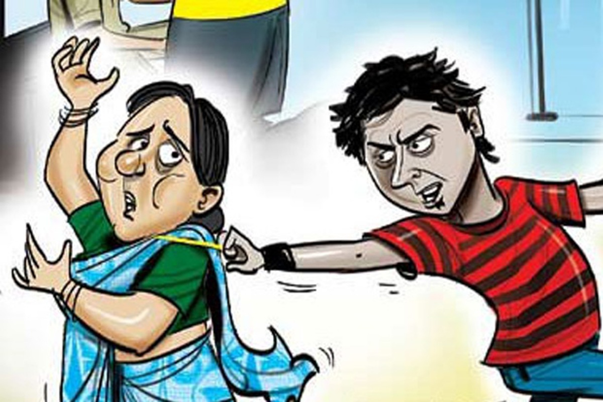 Chain snatching | మహిళ మెడలోని పుస్తెలను అపహరించిన దుండగుడు