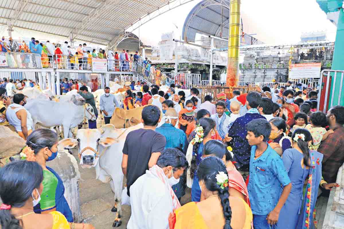 వేములవాడకు పోటెత్తిన భక్తులు