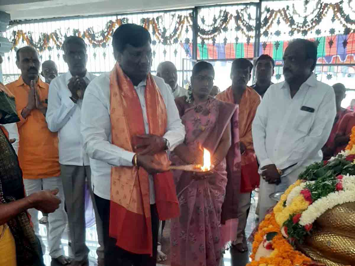 Rangareddy : పాంబండపై ఘనంగా లక్షబిల్వార్చన..