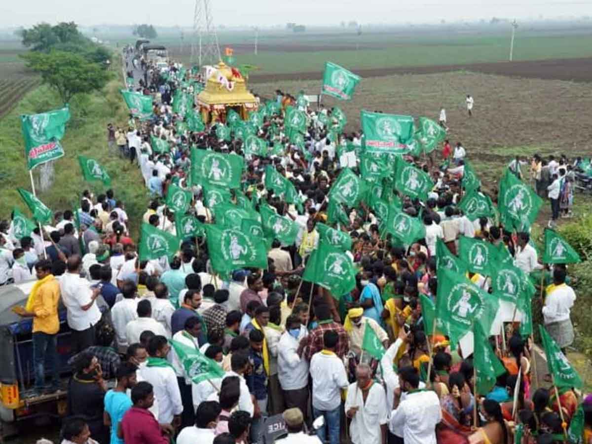 నెల్లూరులో కొనసాగుతున్న రైతుల మహాపాదయాత్ర..