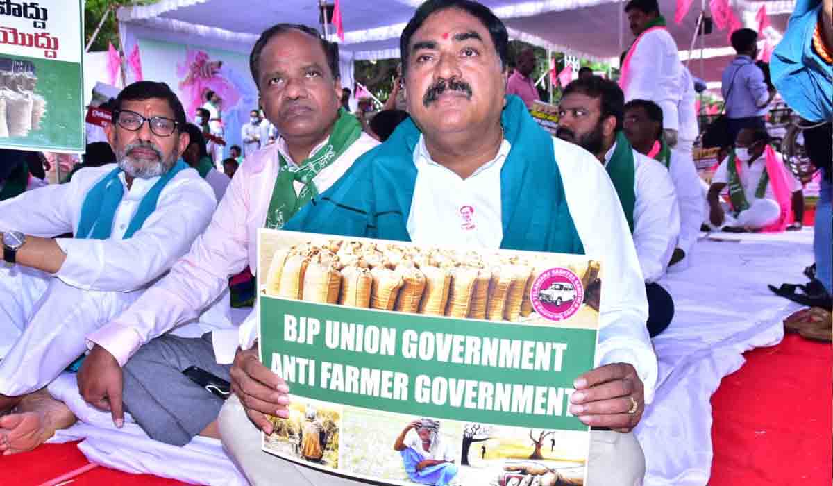 Maha Dharna | రైతులకోసం ఏ త్యాగానికైనా సిద్ధం: మంత్రి ఎర్రబెల్లి