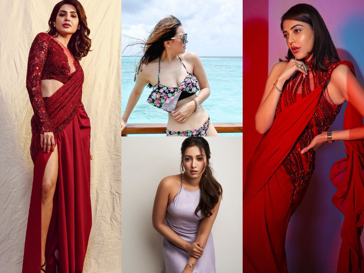 Instagram Updates: రెడ్ డ్రెస్‌లో హీట్ పుట్టిస్తున్న కాజ‌ల్‌, సమంత‌