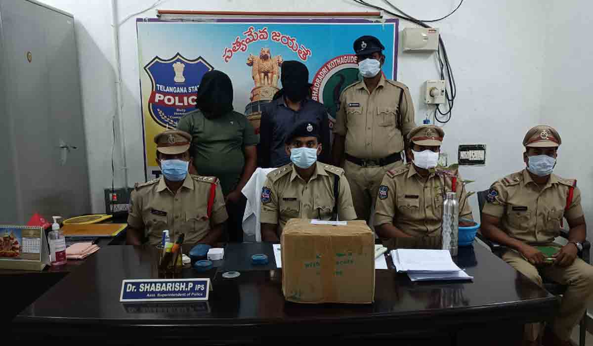 భ‌ద్రాద్రి కొత్త‌గూడెం జిల్లాలో 6 కిలోల గంజాయి స్వాధీనం