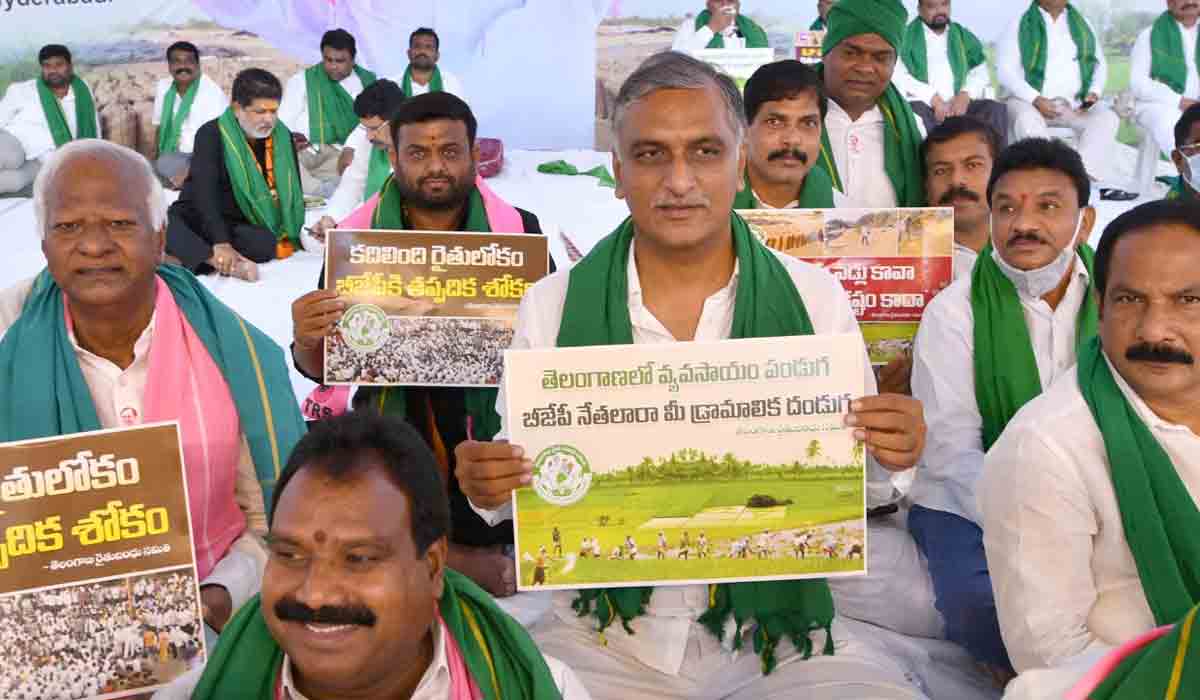 కేంద్రానికి రైతు శక్తిని, పోరాటాన్ని రుచి చూపించారు: మంత్రి హరీశ్‌ రావు