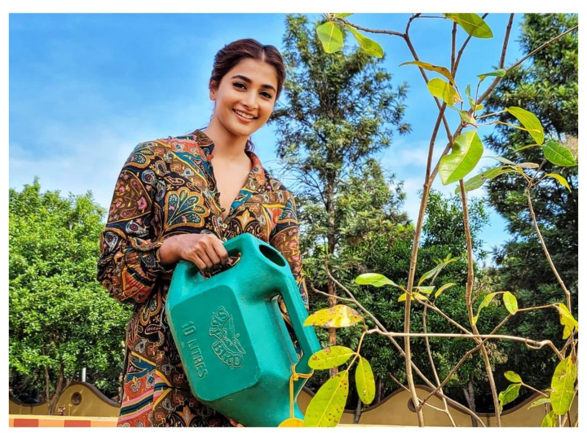 Pooja Hegde | రామోజీ ఫిల్మ్ సిటీలో మొక్కలను నాటిన పూజా హెగ్డే..