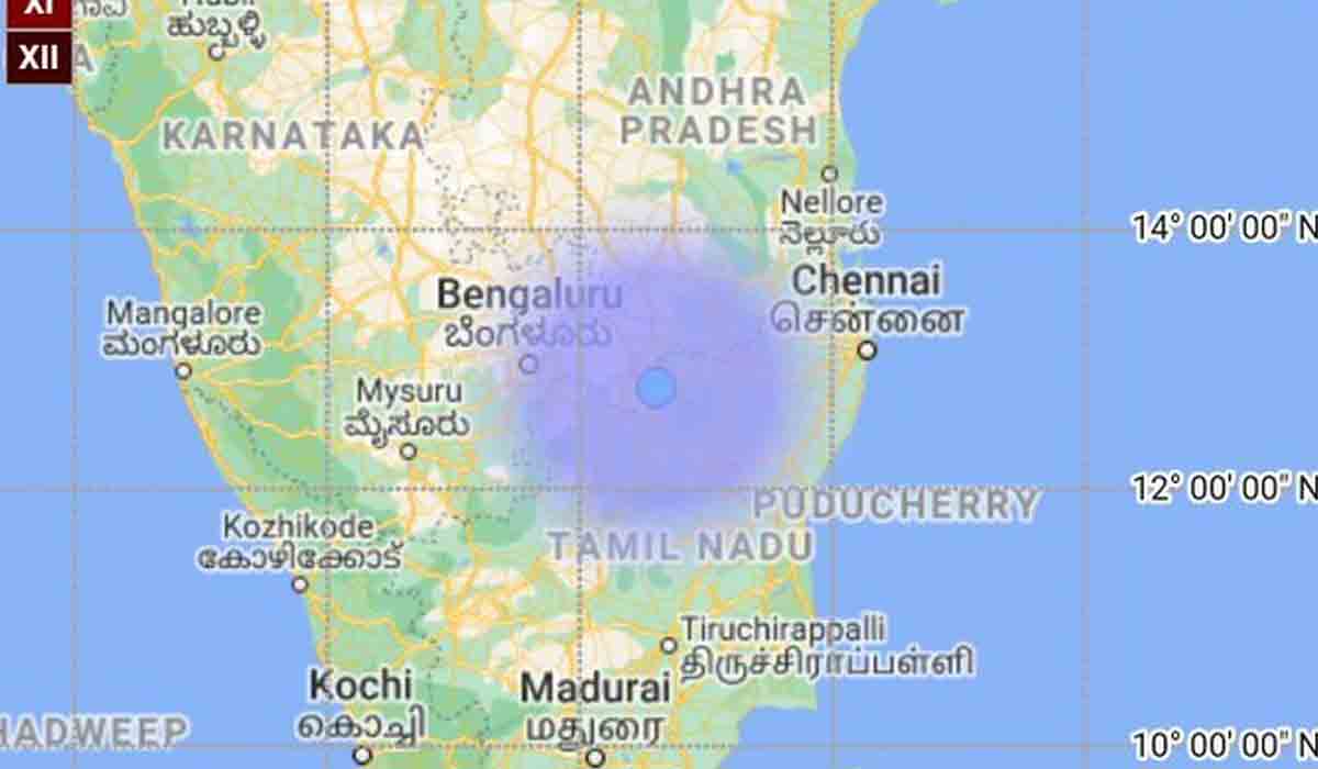 వెల్లూరులో 3.6 తీవ్రతతో భూకంపం..