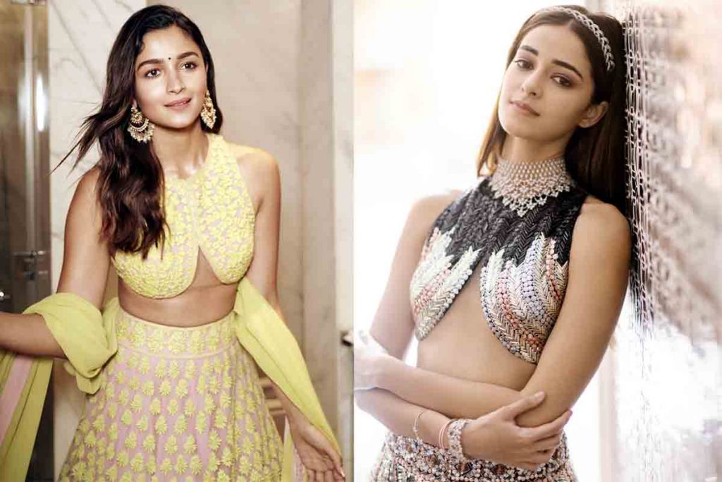 alia bhat and ananya panday in infinity blouse