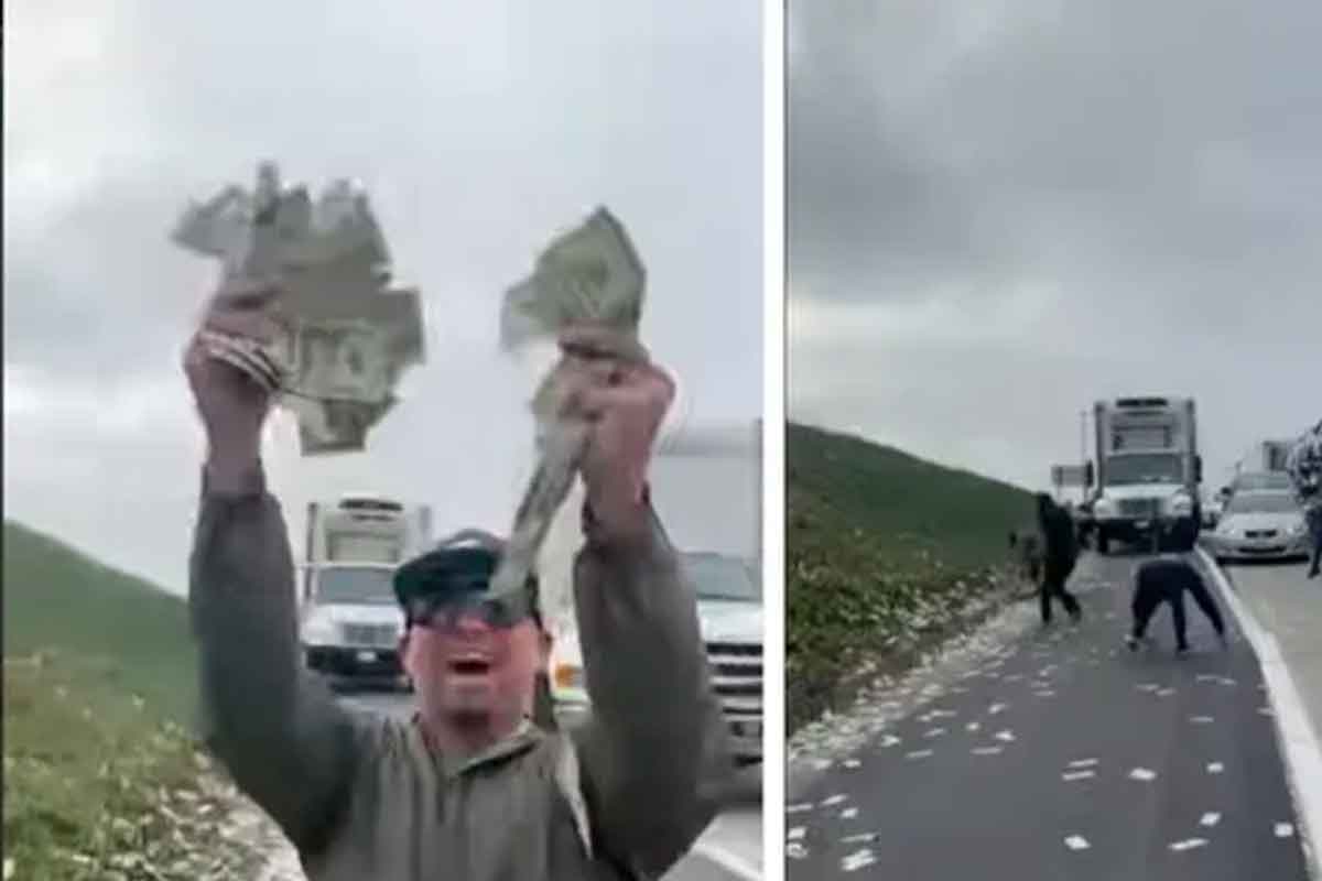 రోడ్ల మీద క‌రెన్సీ నోట్ల వ‌ర్షం.. ఏరుకోవ‌డానికి ఎగ‌బ‌డ్డ జ‌నం.. వైర‌ల్ వీడియో