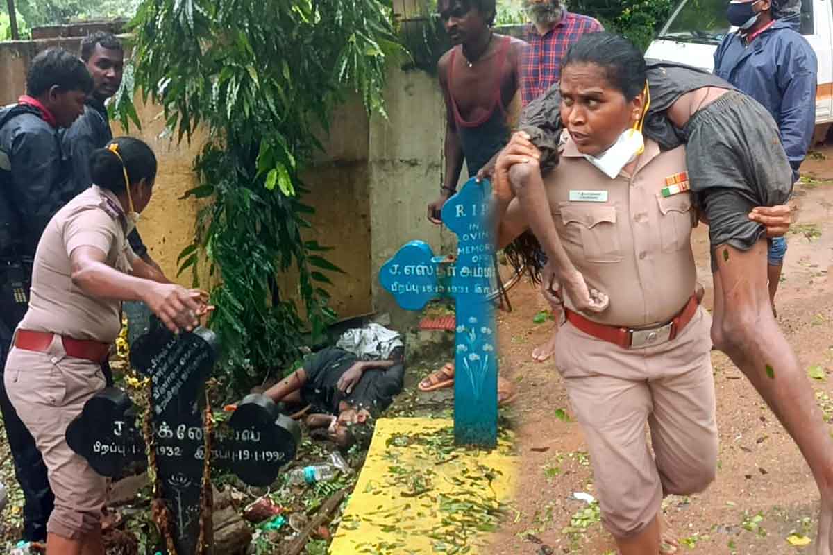 Tamil Nadu | స్పృహ త‌ప్పిన యువ‌కుడిని భుజాల‌పై మోసుకెళ్లిన మ‌హిళా సీఐ.. వీడియో