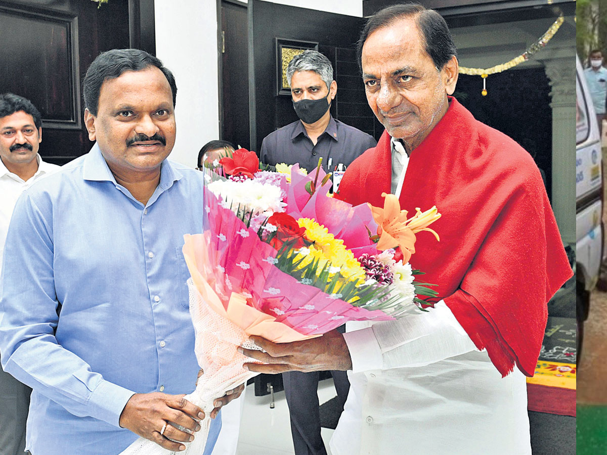 సీఎం కేసీఆర్‌ను కలిసిన పోచంపల్లి, వెంకట్రామిరెడ్డి