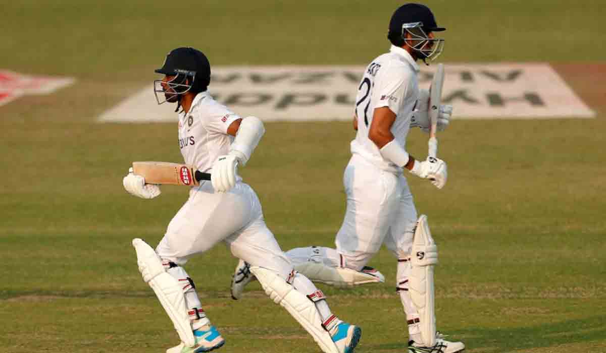 IND vs NZ | 234 పరుగులకు డిక్లేర్ చేసిన టీమిండియా.. తొలి వికెట్ కోల్పోయిన కివీస్