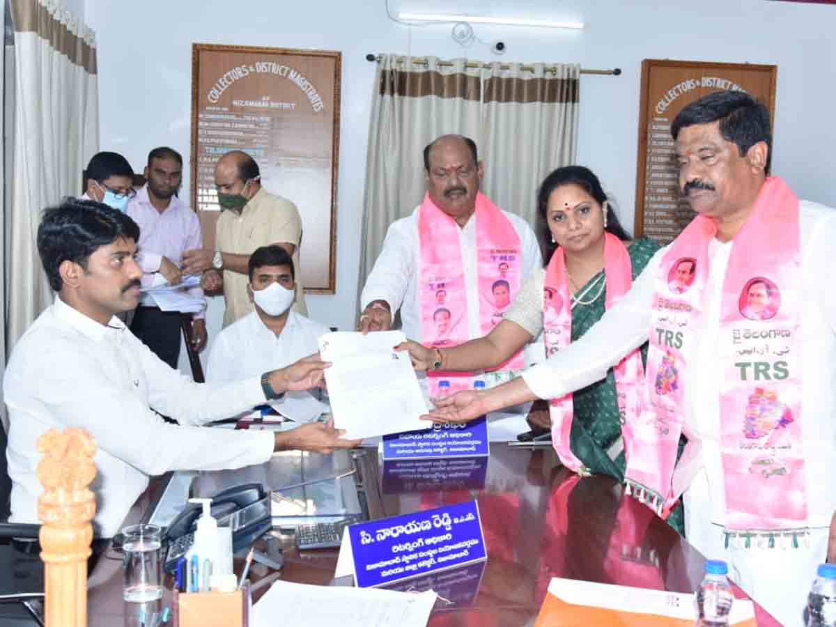 Nizamabad | స్థానిక సంస్థల ఎన్నికలు.. నామినేషన్ దాఖలు చేసిన కల్వకుంట్ల కవిత