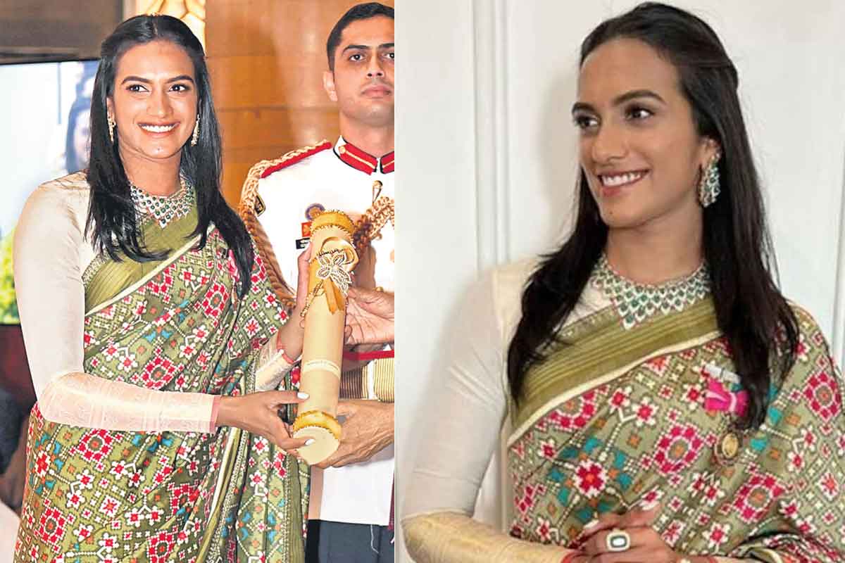 PV sindhu |పద్మభూషణ్‌ అందుకున్న‌ప్పుడు పీవీ సింధు క‌ట్టుకున్న చీర ప్ర‌త్యేక‌త ఏంటో తెలుసా?