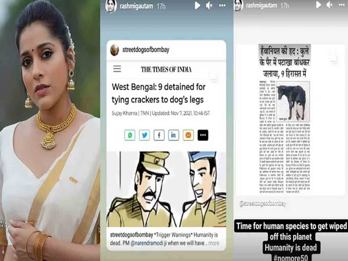 Rashmi: కుక్క తోకకు టపాసులు కట్టి పేల్చిన వైనం.. మండిప‌డ్డ ర‌ష్మీ గౌత‌మ్