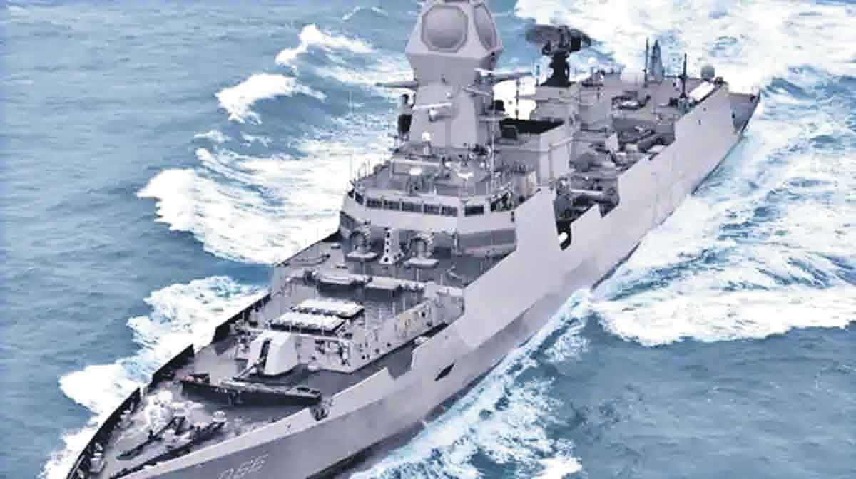 నేవీ చేతికి పీ15బీ క్షిపణి విధ్వంసక నౌక