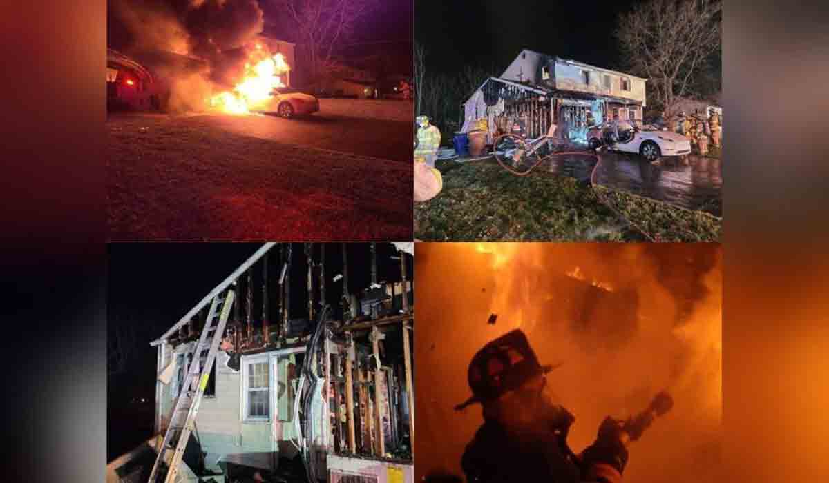 Tesla Car | మంటలంటుకున్న టెస్లా కారు.. ఇళ్ల మీదకు వ్యాపించడంతో..