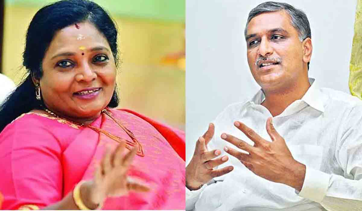 వైద్యారోగ్య శాఖ మంత్రి హ‌రీశ్‌రావుపై గ‌వ‌ర్న‌ర్ త‌మిళిసై ప్ర‌శంస‌లు