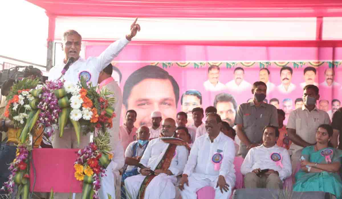 తెలంగాణ రైతుల‌పై బీజేపీ ప‌గ‌.. హ‌రీశ్‌రావు ధ్వ‌జం