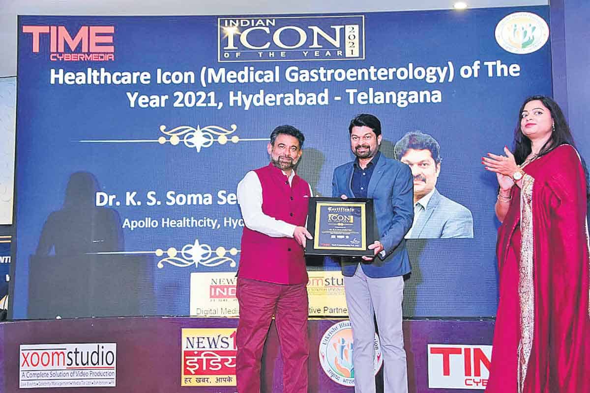 డాక్టర్‌ సోమశేఖర్‌రావుకు ఐకాన్‌ ఆఫ్‌ ఇండియా అవార్డు