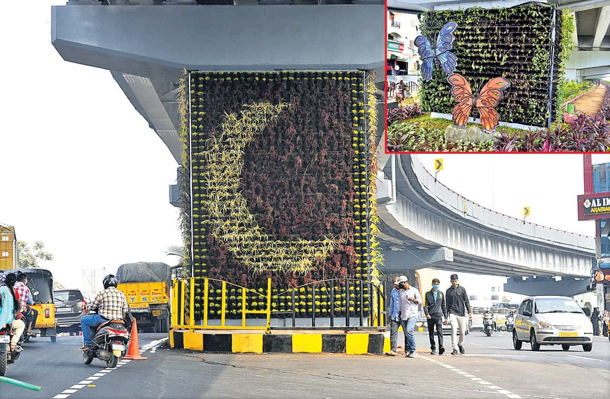 Greenery at Flyovers | ఫ్లై ఓవర్లు.. పచ్చని పందిళ్లు..