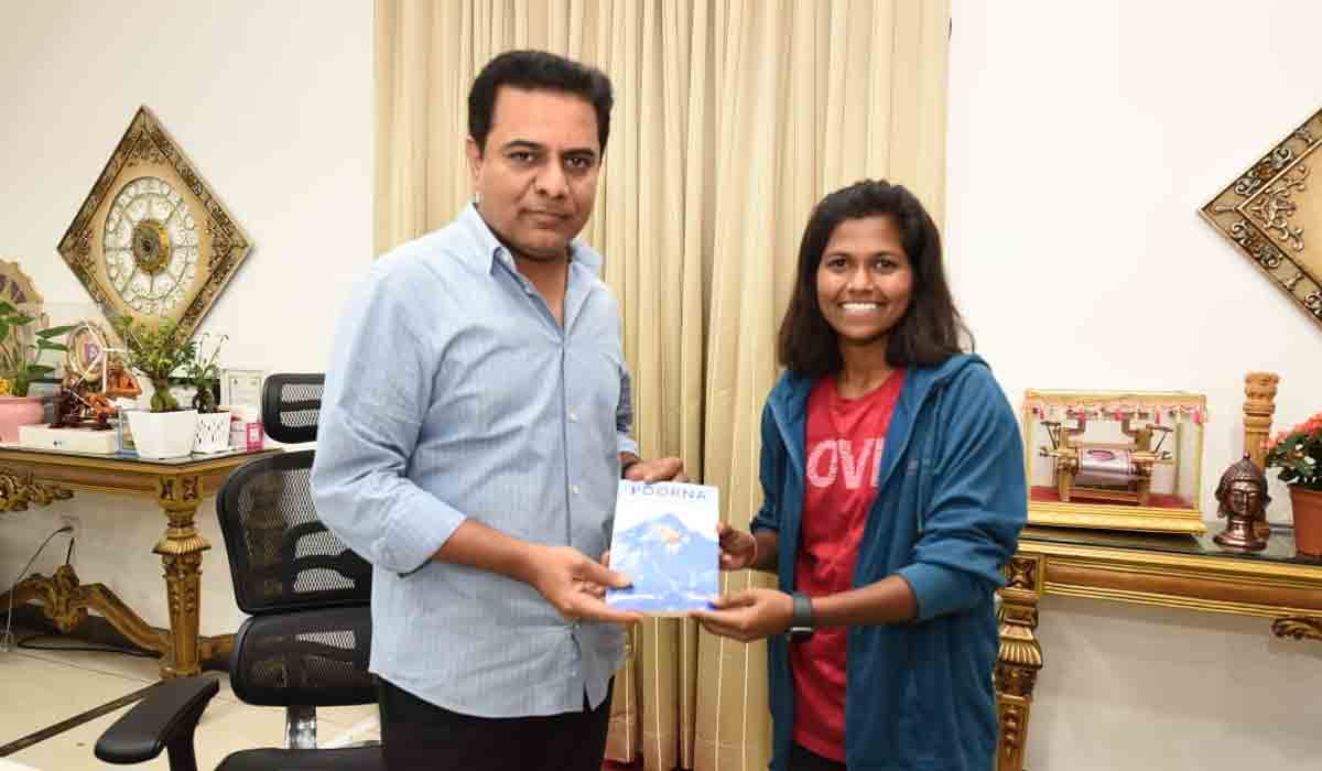 మంత్రి కేటీఆర్‌కు మ‌లావ‌త్ పూర్ణ ధ‌న్య‌వాదాలు