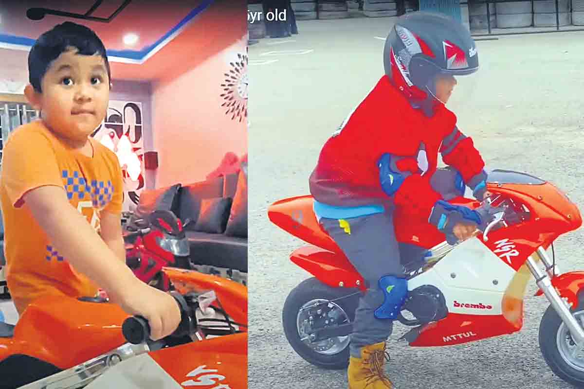 బైక్‌పై ర‌య్ ర‌య్ అని దూసుకెళ్తున్న చిచ్చ‌ర పిడుగు