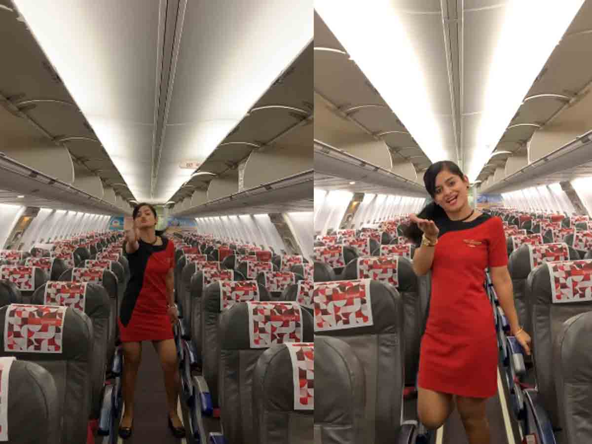 Air hostess Dance in Empty Flight | మ‌రోసారి ఖాళీ విమానంలో డ్యాన్స్.. స్పైస్‌జెట్ ఎయిర్‌హోస్టెస్ మ‌రో వీడియో వ‌చ్చేసింది