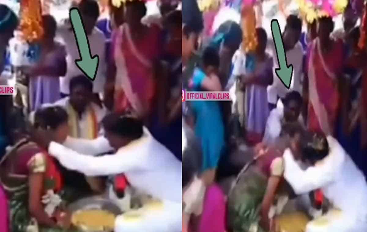 పీట‌ల మీదే పెళ్లి కూతురును లాగి.. ముద్దు పెట్టి పెళ్లికొడుకు ర‌చ్చ‌: వీడియో వైర‌ల్‌