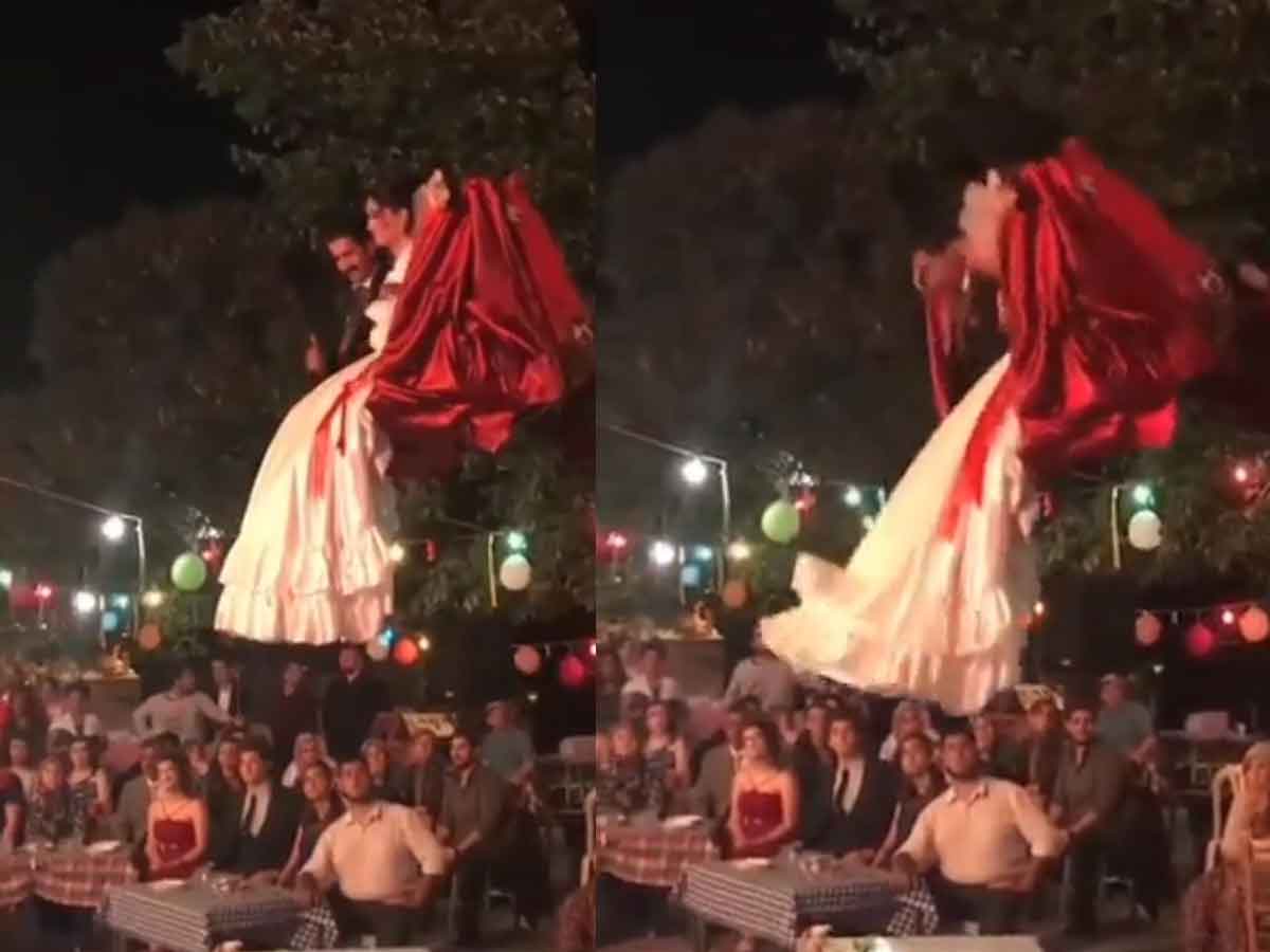 గెస్ట్‌ల ముందు కొత్త‌గా ట్రై చేయబోయిన‌ నూత‌న వ‌ధూవ‌రులు.. అడ్డంగా బుక్క‌య్యారు.. వైర‌ల్ వీడియో