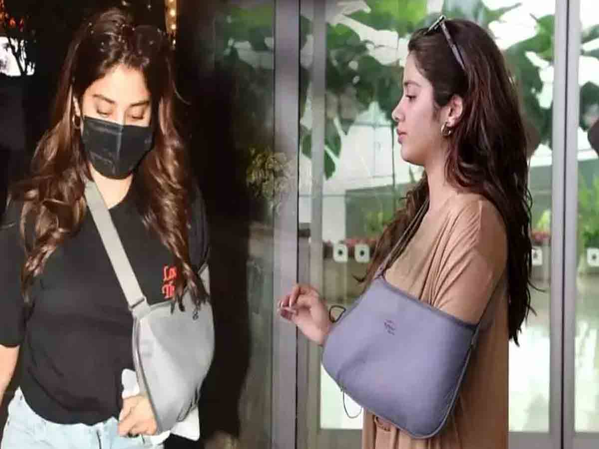 Jhanvi Kapoor: చేతికి క‌ట్టుతో క‌నిపించిన జాన్వీ క‌పూర్.. టెన్ష‌న్ ప‌డుతున్న ముద్దుగుమ్మ ఫ్యాన్స్
