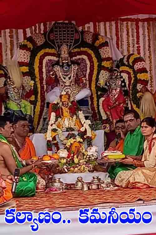 ఘ‌నంగా కొముర‌వెల్లి మ‌ల్ల‌న్న క‌ల్యాణం.. ప‌ట్టు వ‌స్త్రాలు స‌మ‌ర్పించిన హ‌రీశ్‌రావు