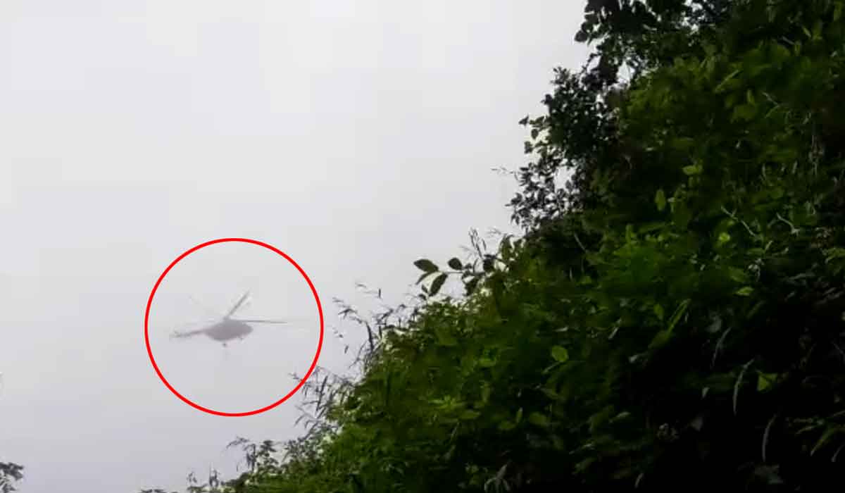 పేలడానికి ముందు రావ‌త్ హెలికాప్ట‌ర్‌..  వీడియో వైర‌ల్‌