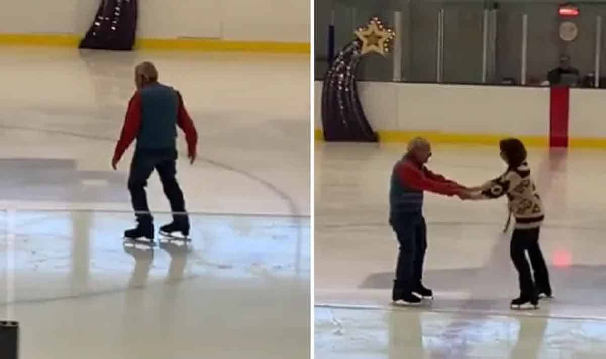 ఐస్ స్కేటింగ్ చేసి అంద‌రిలో స్ఫూర్తి నింపిన 77 ఏళ్ల క్యాన్స‌ర్ పేషెంట్.. వీడియో వైర‌ల్