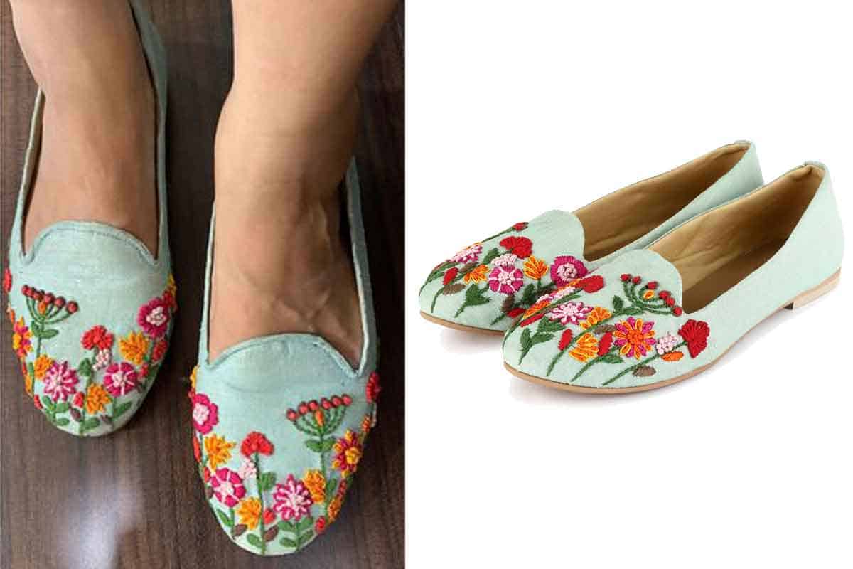 మార్కెట్లోకి ఎంబ్రాయిడరీ చెప్పులు..